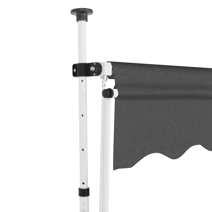 VXL Manually Operated Retractable Awning Anthracite 350 Cm