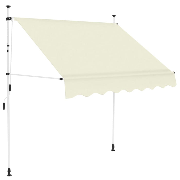 VXL Manually Operated Retractable Awning 150 Cm Cream
