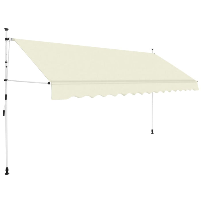 VXL Manually Operated Retractable Awning 400 Cm Cream