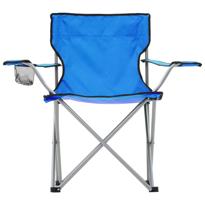 VXL Camping table and chairs set 3 pieces blue