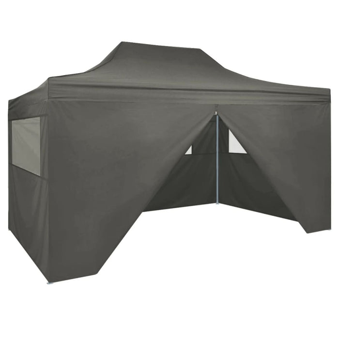 VXL Folding Pop-Up Tent With 4 Walls 3X4.5 M Anthracite Gray