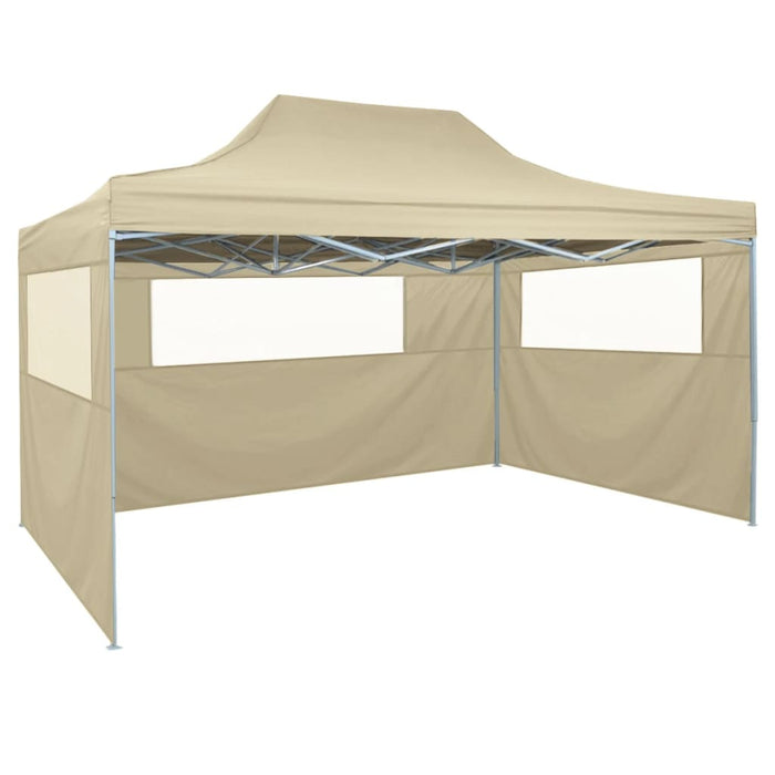 VXL Folding Tent With 3 Walls 3X4.5 M Cream
