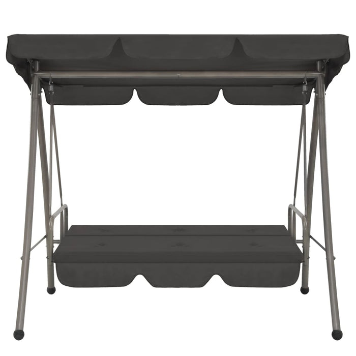 VXL Garden Rocking Bench and Canopy Anthracite Steel 192X118X175 Cm