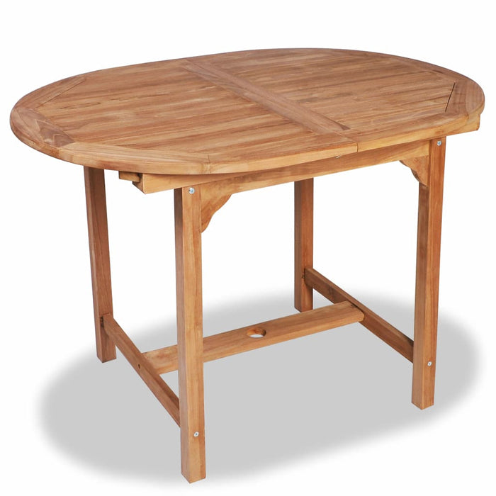VXL Extendable Garden Table Solid Teak Wood (110-160)X80X75Cm