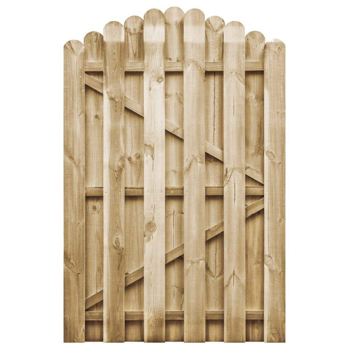 Valla de jardín exterior de 2 piezas Bindow madera de pino 100 x 75 cm -  Natural [en.casa]
