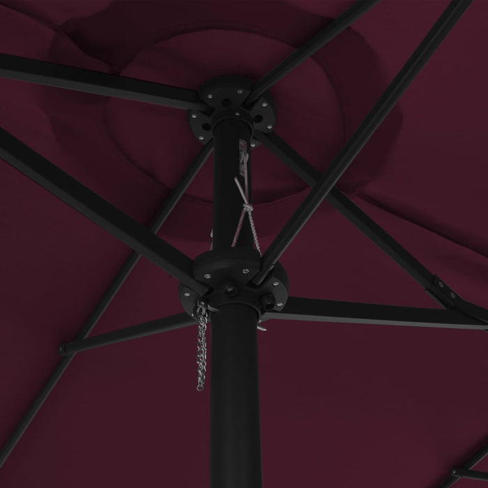 VXL Garden Umbrella Aluminum Pole 460X270 Cm Bordeaux Red