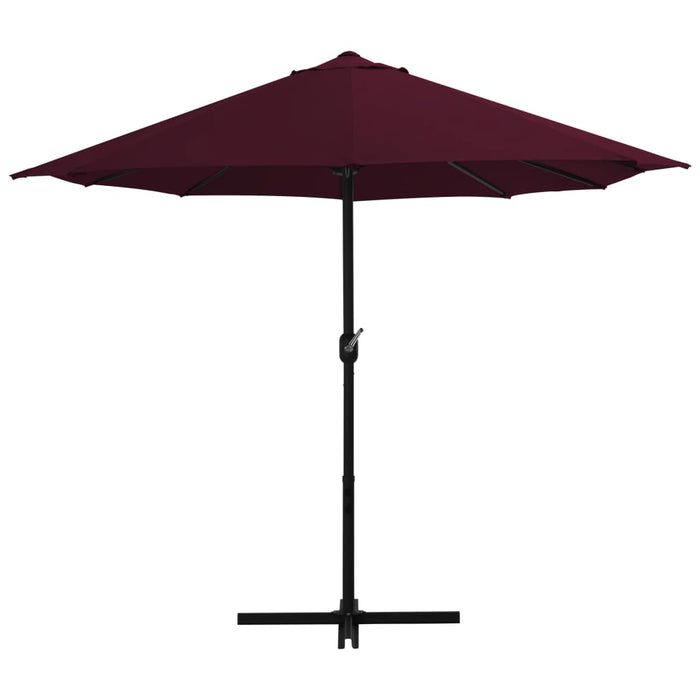 VXL Garden Umbrella Aluminum Pole 460X270 Cm Bordeaux Red