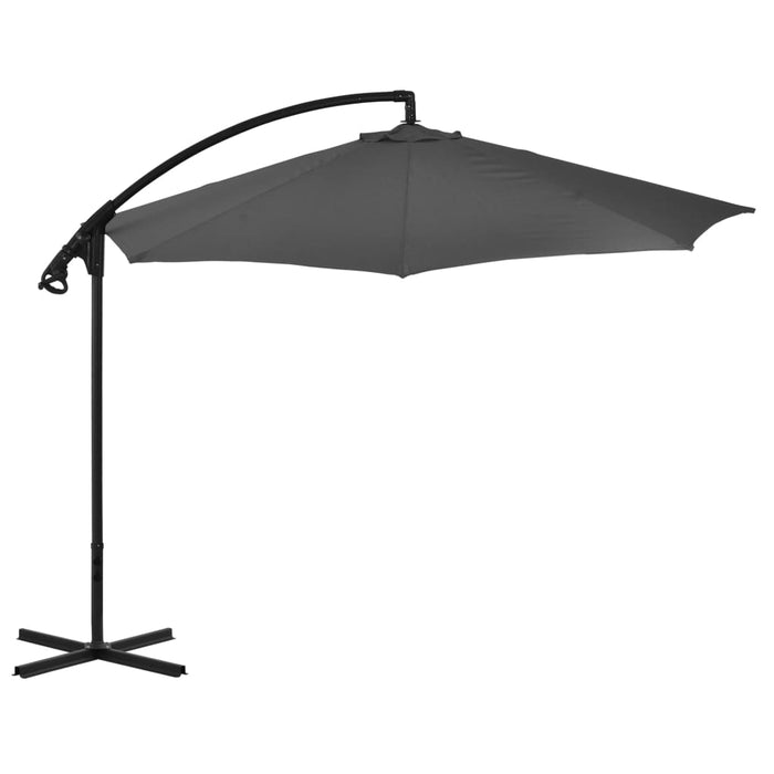 VXL Cantilever Umbrella With Steel Pole 300 Cm Anthracite
