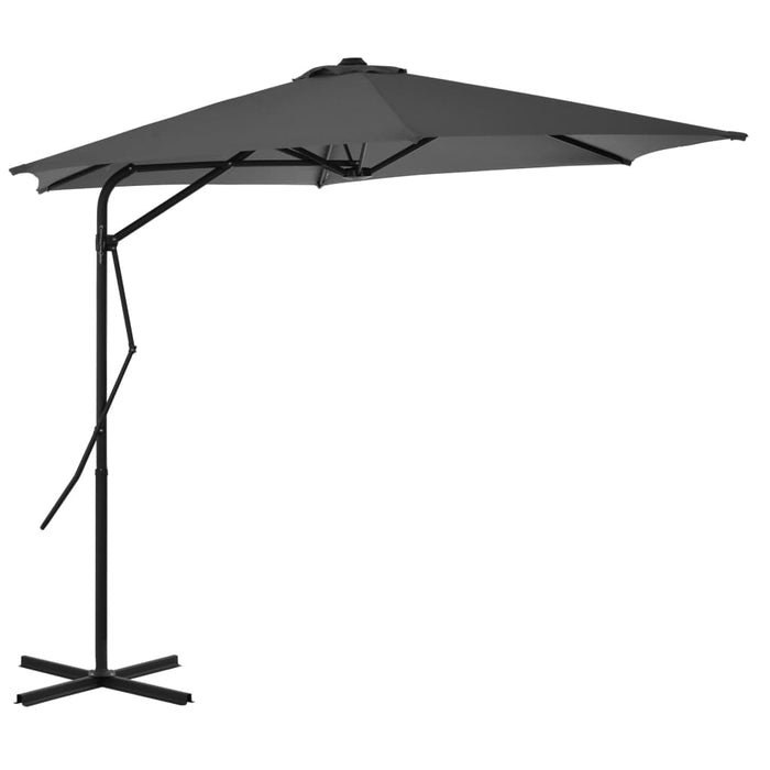 VXL Garden Umbrella with Steel Pole 300 Cm Anthracite