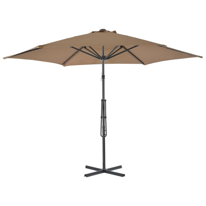 VXL Garden Umbrella with Steel Pole 300 Cm Taupe