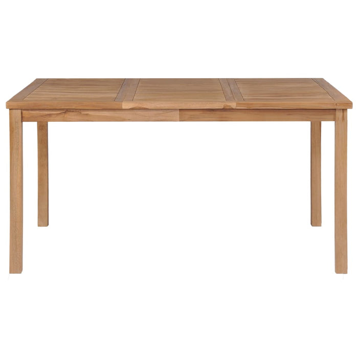 VXL Solid Teak Wood Garden Table 150X90X77 Cm