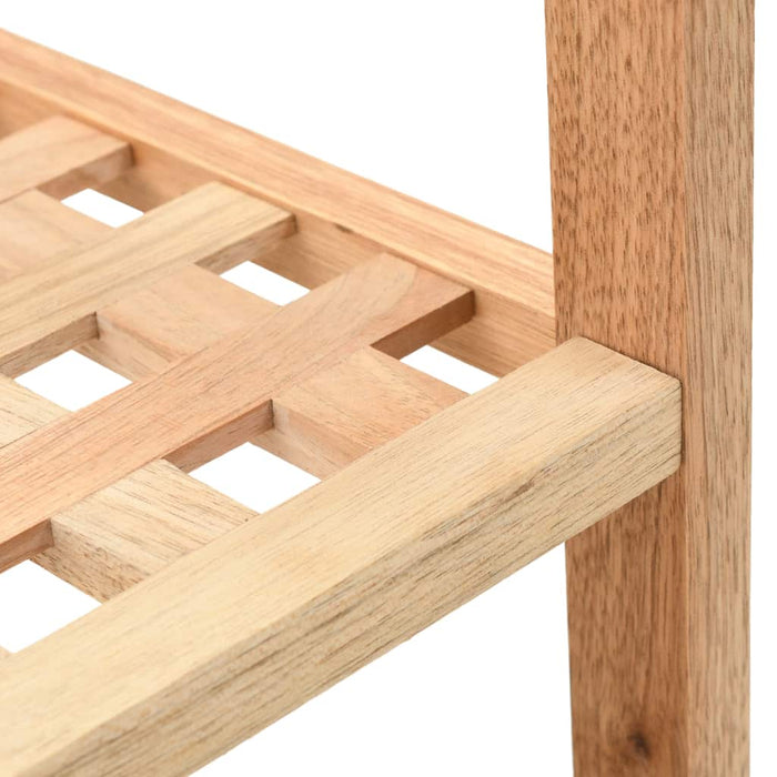 VXL Zapatero de madera maciza de nogal 69x26x40 cm