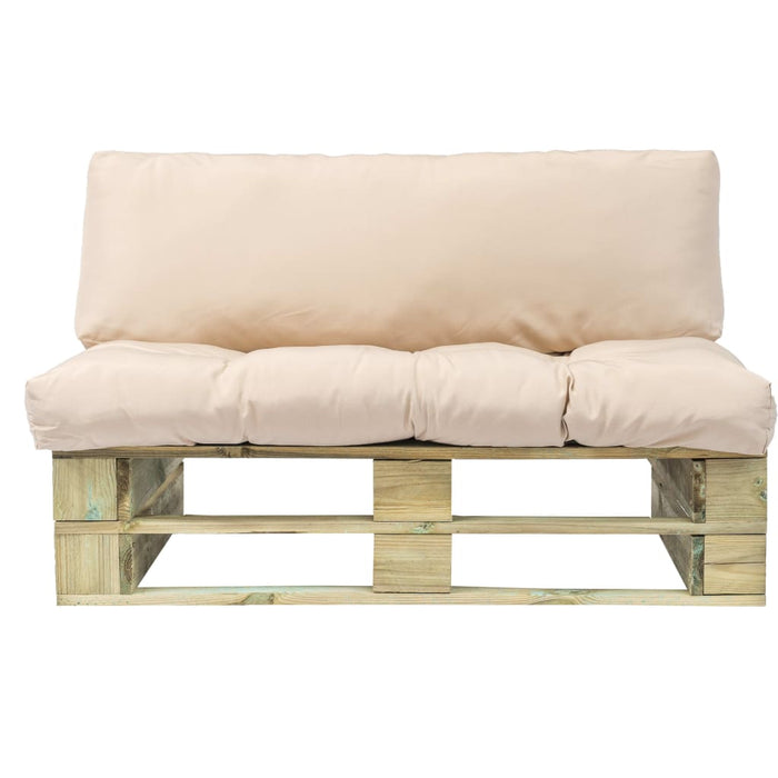 VXL Pallet Garden Sofa Cushions Sand Pine Wood