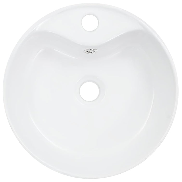 VXL Washbasin with overflow 36x13 cm white ceramic