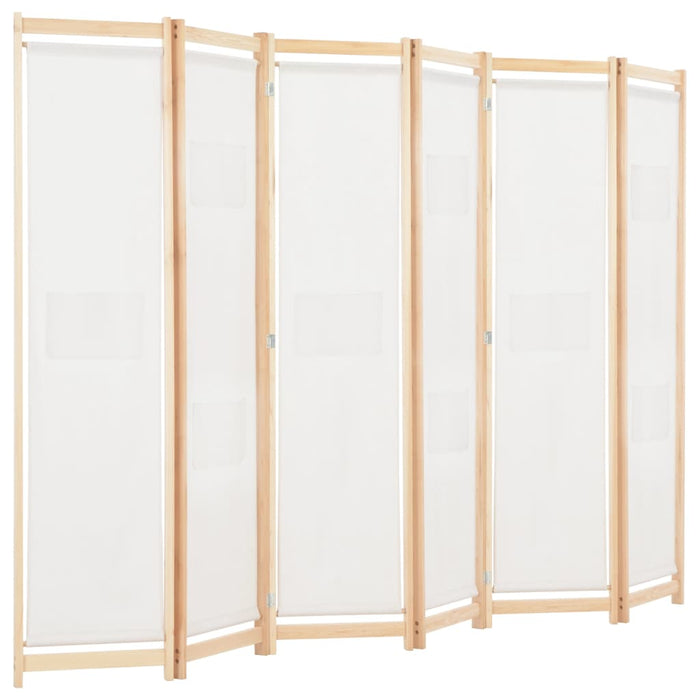 VXL Divider screen with 6 cream fabric panels 240x170x4 cm