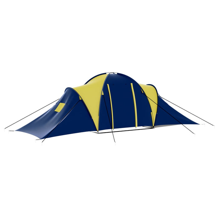 VXL Tent for 9 people blue and yellow fabric