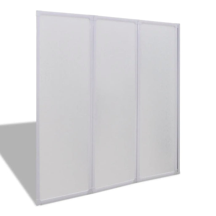 Shower screen with 3 folding panels, 141 x 130 cm