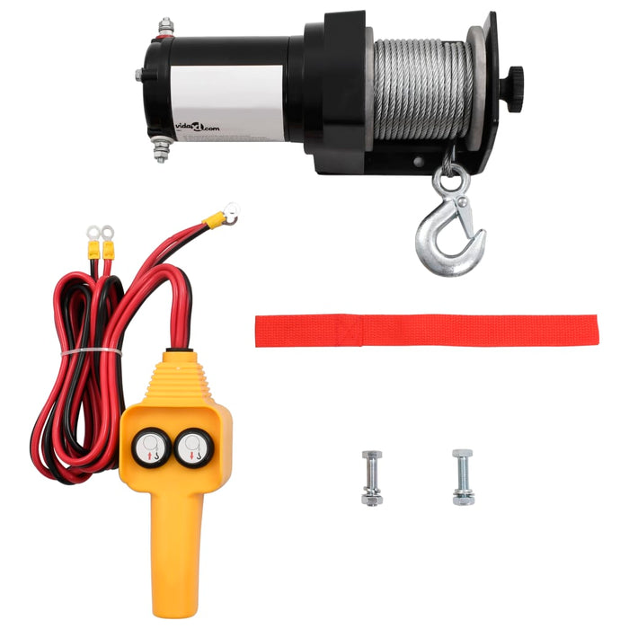 VXL Electric winch with remote control 12 V 907 kg