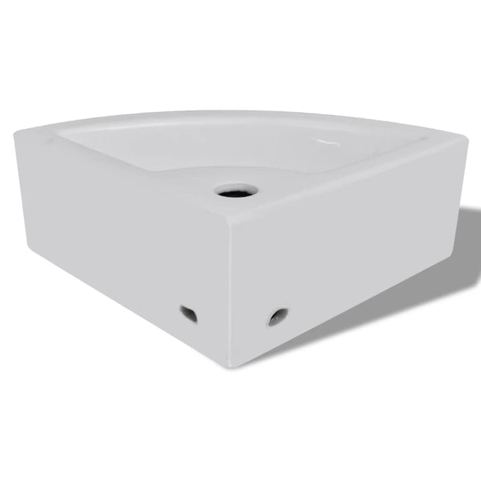 VXL Lavabo con rebosadero blanco 45x32x12,5 cm