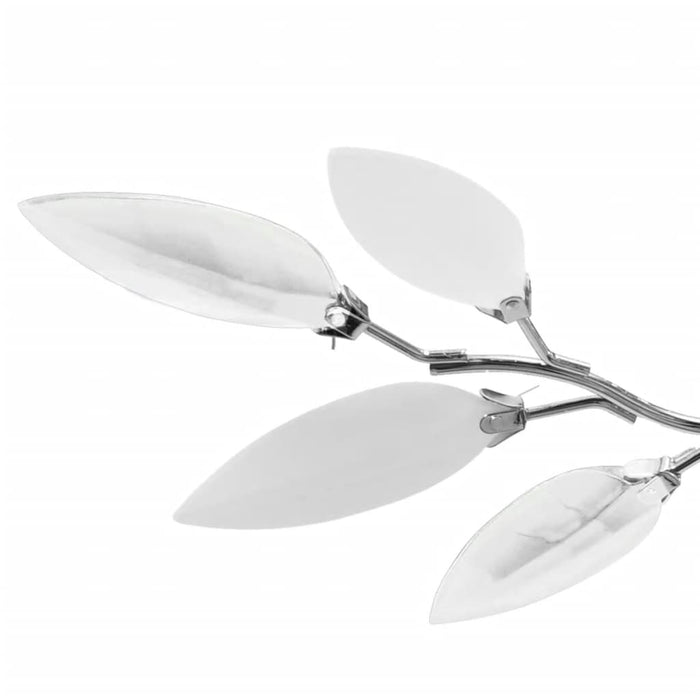VXL Ceiling lamp with crystal arms leaves white purple E14