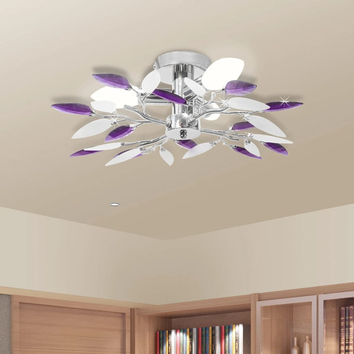 Vxl Ceiling Lamp With White And Purple
