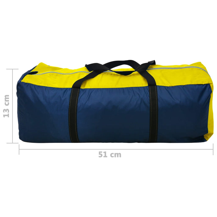 VXL 4 Person Camping Tent Navy Blue / Yellow