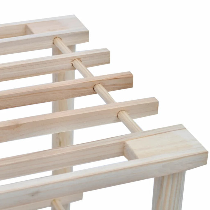 VXL Shoe rack 4 levels 2 units solid fir wood