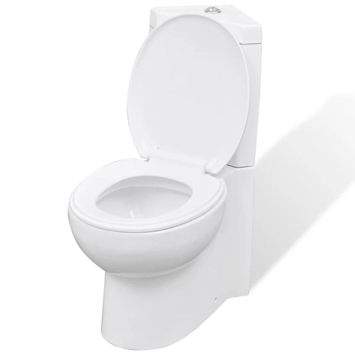 VXL White Corner Ceramic WC Toilet