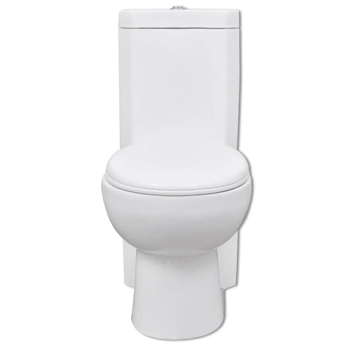 VXL Inodoro WC de cerámica de esquina blanco