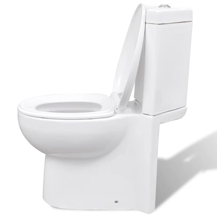 VXL White Corner Ceramic WC Toilet