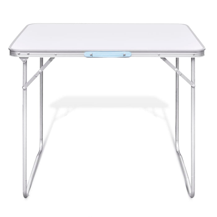 VXL Folding Camping Table with Metal Frame, 80 x 60 cm