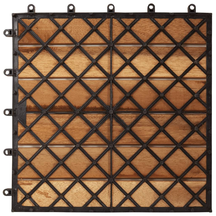 VXL Baldosas de porche 10 piezas acacia patrón vertical 30x30 cm