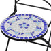 VXL Set De Mesa Y Sillas De Jardín 3 Pzas Con Mosaico Azul Y Blanco 5 a 7 Días VXL 
