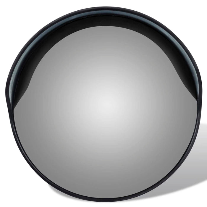 VXL Espejo De Tráfico Convexo Plástico Negro 30 Cm