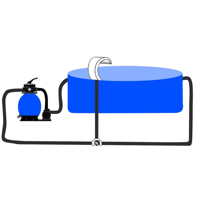 VXL Fuente cascada para piscina de acero inoxidable 45x30x60 cm