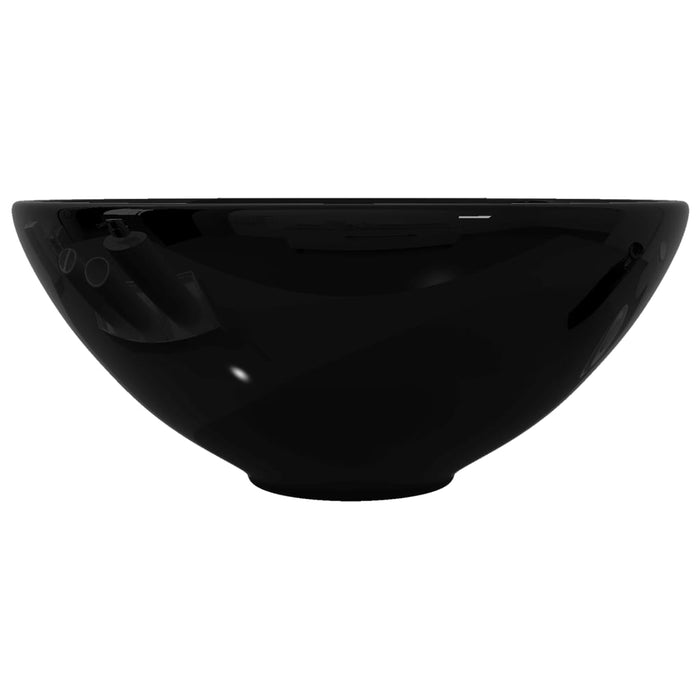 VXL Round Black Ceramic Washbasin