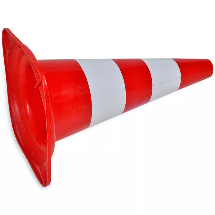 VXL Reflective Traffic Cones 10 Units Red and White 50 Cm