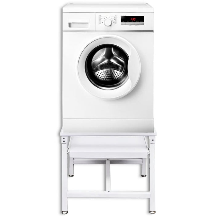 VXL Pedestal For The Washing Machine With Removable Shelf White