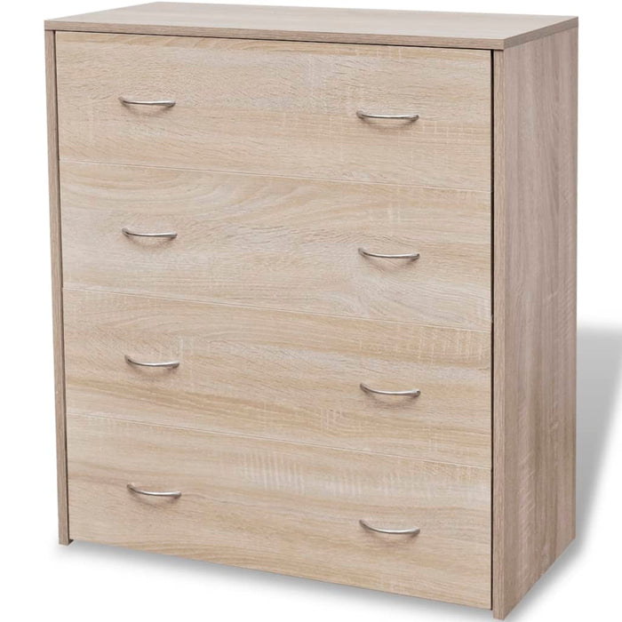 VXL Sideboard with 4 drawers oak color 60x30.5x71 cm