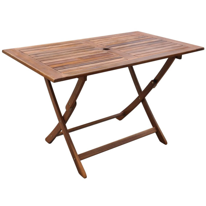 VXL Garden Table Solid Acacia Wood 120X70X75 Cm