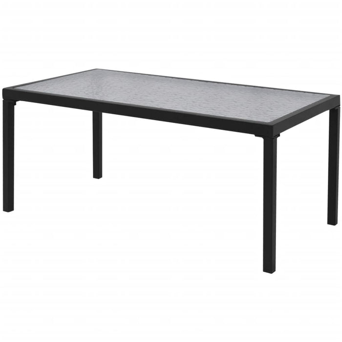 VXL Garden Furniture Set 4 Pieces Textilene Black