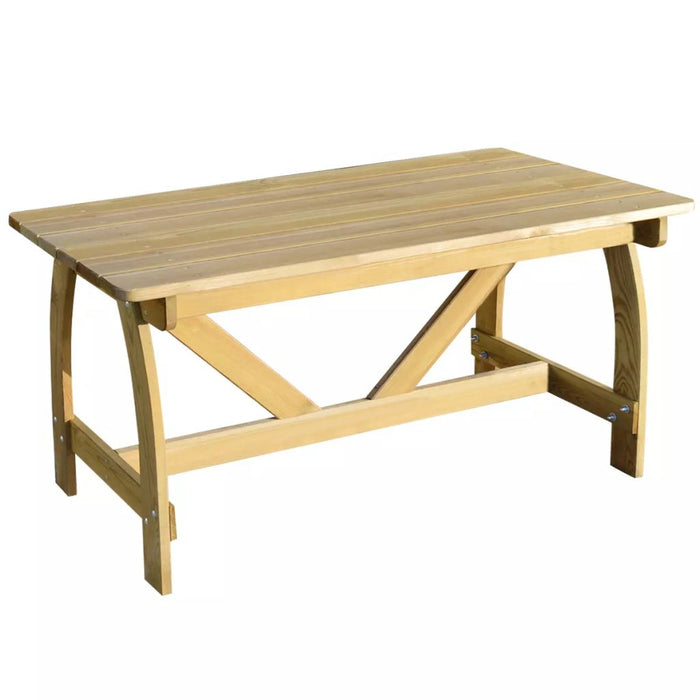 VXL Impregnated Pine Wood Garden Table 150X74X75 Cm