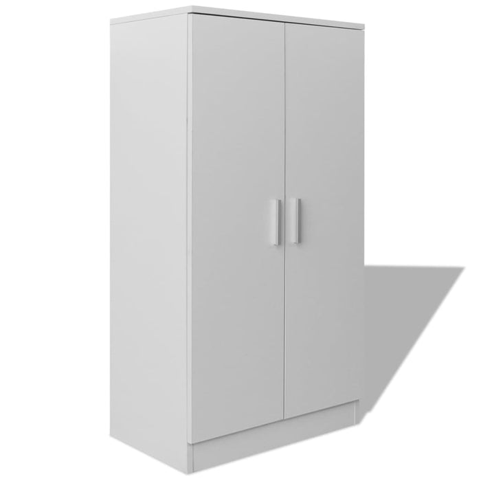 VXL White shoe cabinet with 7 shelves