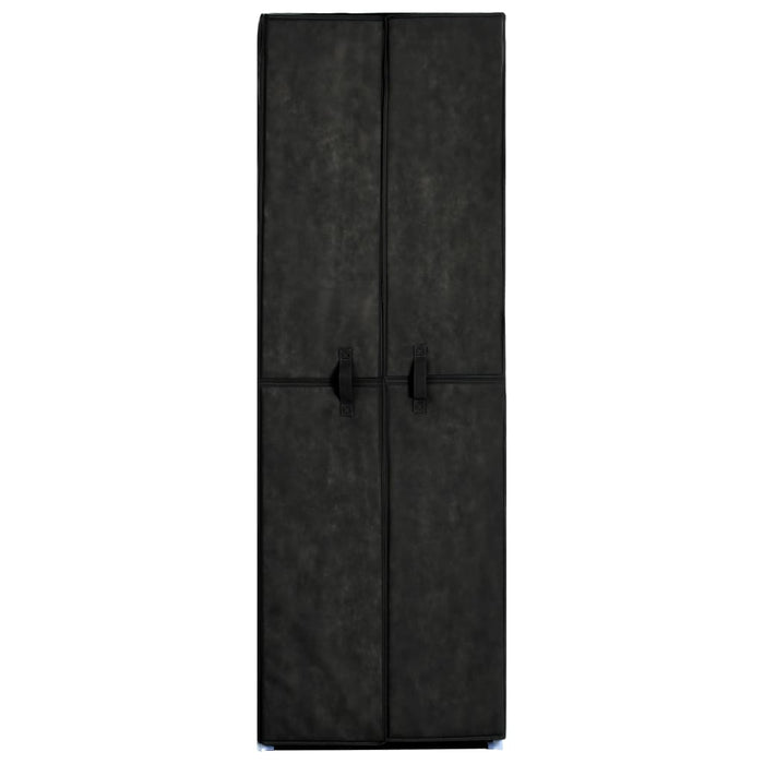 VXL Mueble zapatero de tela con funda negro 60x30x166 cm