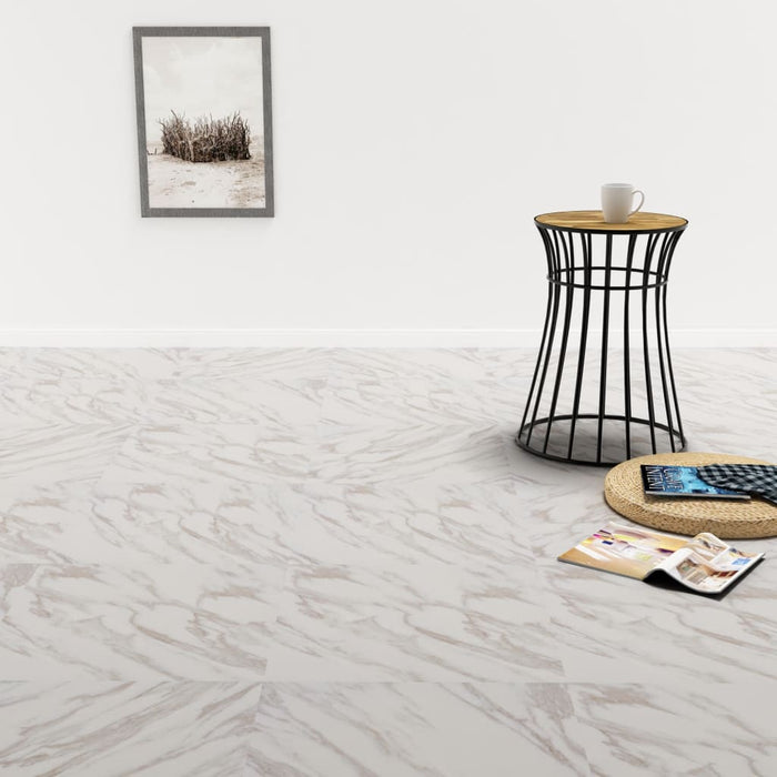 VXL Lamas para suelo de PVC autoadhesivas mármol blanco 5,11 m²