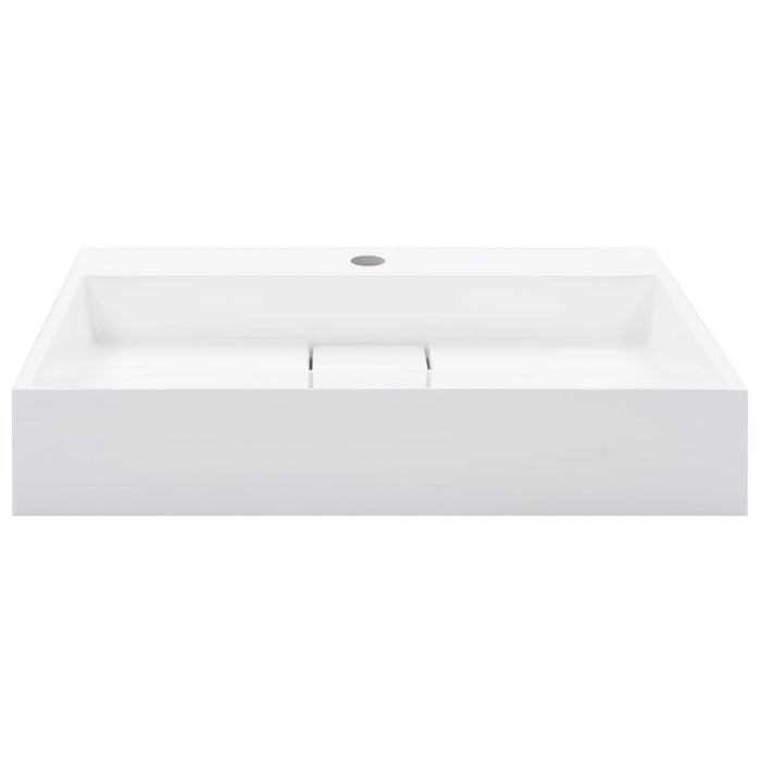 VXL Washbasin 60x38x11 cm mineral resin/white marble