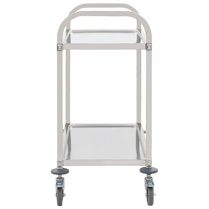 VXL 2-level stainless steel kitchen cart 96.5x55x90 cm