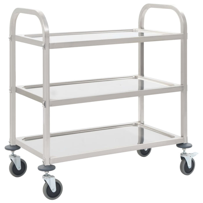 VXL 3-height kitchen trolley 96.5x55x90 cm stainless steel