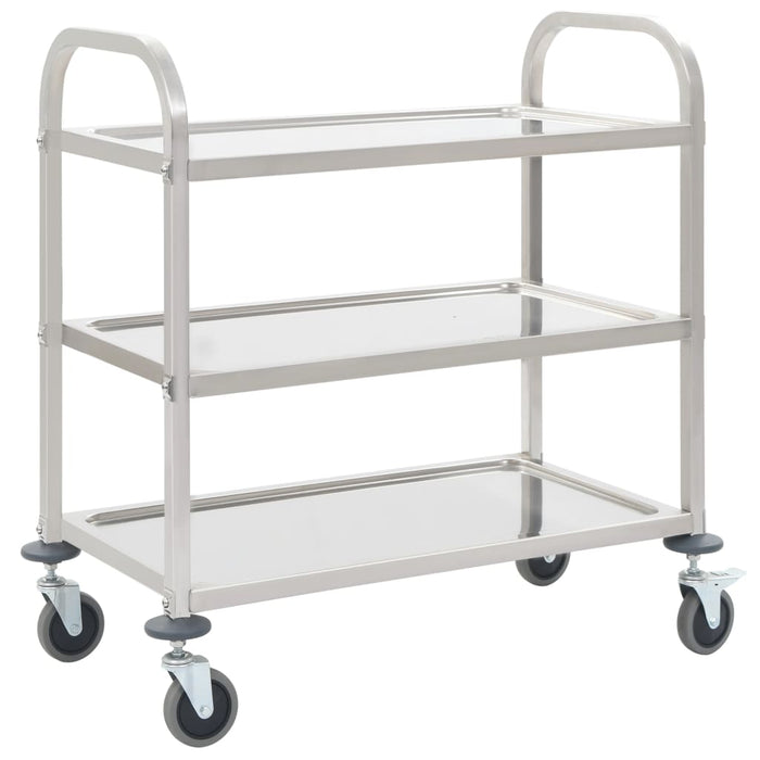 VXL 3-height kitchen trolley 95x45x83.5 cm stainless steel