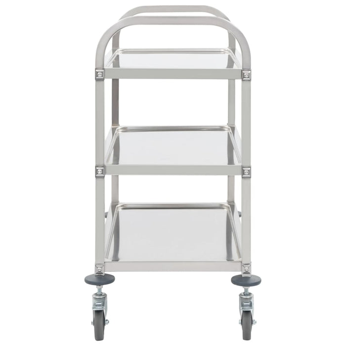 VXL 3-height kitchen trolley 95x45x83.5 cm stainless steel